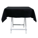 54"x54" Black 100% Cotton Linen Square Tablecloth Washable