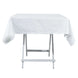 54"x54" White 100% Cotton Linen Square Tablecloth Washable