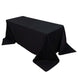 90"x132" Black Rectangle Chambury Casa 100% Cotton Tablecloth