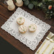 100 Pcs | 14inch x 10inch Rectangle White Lace Paper Doilies, Food Grade Paper Placemats