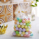 100 Pcs | 6x10inch Clear Gift Goodie Candy Treat Bags & Gold Twist Ties