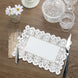 100 Pcs | 7inch x 10inch Rectangle White Lace Paper Doilies, Food Grade Paper Placemats