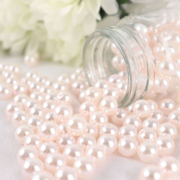 1000 Pack | Blush / Rose Gold 10mm Faux Craft Pearl Beads, DIY Vase Filler