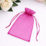 Pink organza drawstring bag for gifts and favors