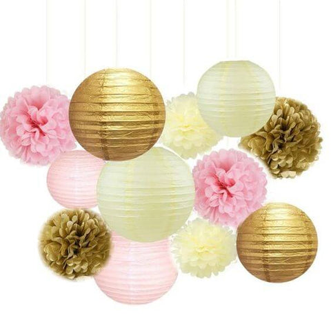 pink and gold princess themed decor