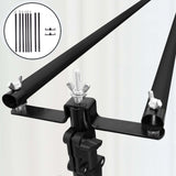 10ft DIY Adjustable Triple Crossbar Kit & Mounting Brackets For Backdrop Stands