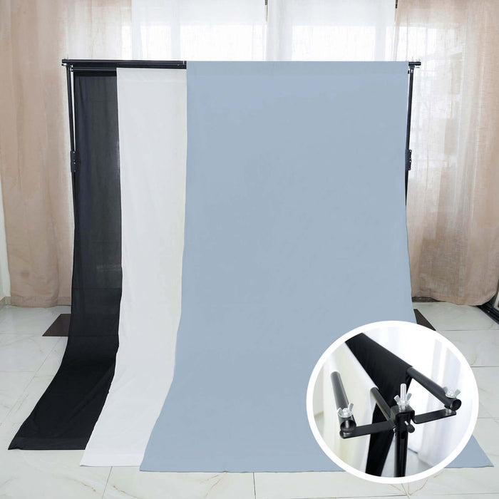 10ft DIY Triple Cross Bars & Mounting Brackets For Backdrop Stands