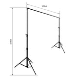 10ft Metal DIY Adjustable Heavy Duty Portable Photo Backdrop Stand Kit