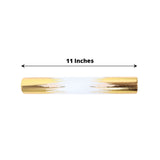 Disposable Table Runner Roll 108" Metallic Gold Foil Icicle Pattern - Stylish Non-Woven Table Decor for Special Occasions