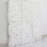 11 Sq ft. | White UV Protected Hydrangea Flower Wall Mat Backdrop - 4 Artificial Panels