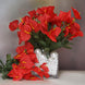 12 Bushes | Red Artificial Silk Mini Calla Lily Flowers, Faux Lilies