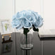 12inches Ice Blue Artificial Velvet-Like Fabric Rose Flower Bouquet Bush