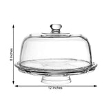 12inch Clear Acrylic Cake Plate Stand & Dome Lid, Multipurpose Serving Dish