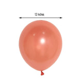 25 Pack | 12inches Shiny Pearl Rose Gold Latex Helium or Air Balloons