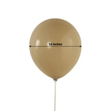 50 Pack Matte Pastel Taupe Biodegradable Balloons 12inch, Round Eco-friendly