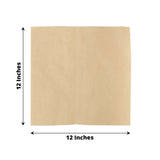 50 Pack | 12inch Natural Brown Eco Friendly Square Wax Paper Food Wrappers