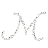 12 Pack | 1.5inch Clear Rhinestone Monogram Letter Jewel Sticker Self Adhesive DIY Diamond Decor - M