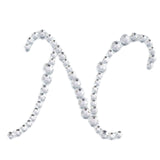 12 Pack | 1.5inch Clear Rhinestone Monogram Letter Jewel Sticker Self Adhesive DIY Diamond Decor - N