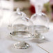 12 Pack | 3 inch Silver Mini Cake Stand Bell Jars, Candy Container