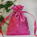 12 Pack | 3inch Fuchsia Satin Drawstring Wedding Party Favor Gift Bags