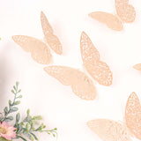 12 Pack | 3D Blush Butterfly Wall Decals DIY Removable Mural Stickers Cake Decorations