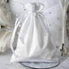 12 Pack | 5x7inch White Satin Drawstring Wedding Party Favor Gift Bags