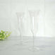 12 Pack | 6oz Gold Glitter Sprinkled Clear Plastic Champagne Flutes, Disposable Flared Glasses