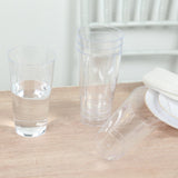 12 Pack Clear Plastic Cups Drinking Tumblers, 17oz Disposable Party Cups - 5.5inch