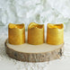 12 Pack | Gold Glitter Flameless Candles LED | Battery Operated Votive Candles