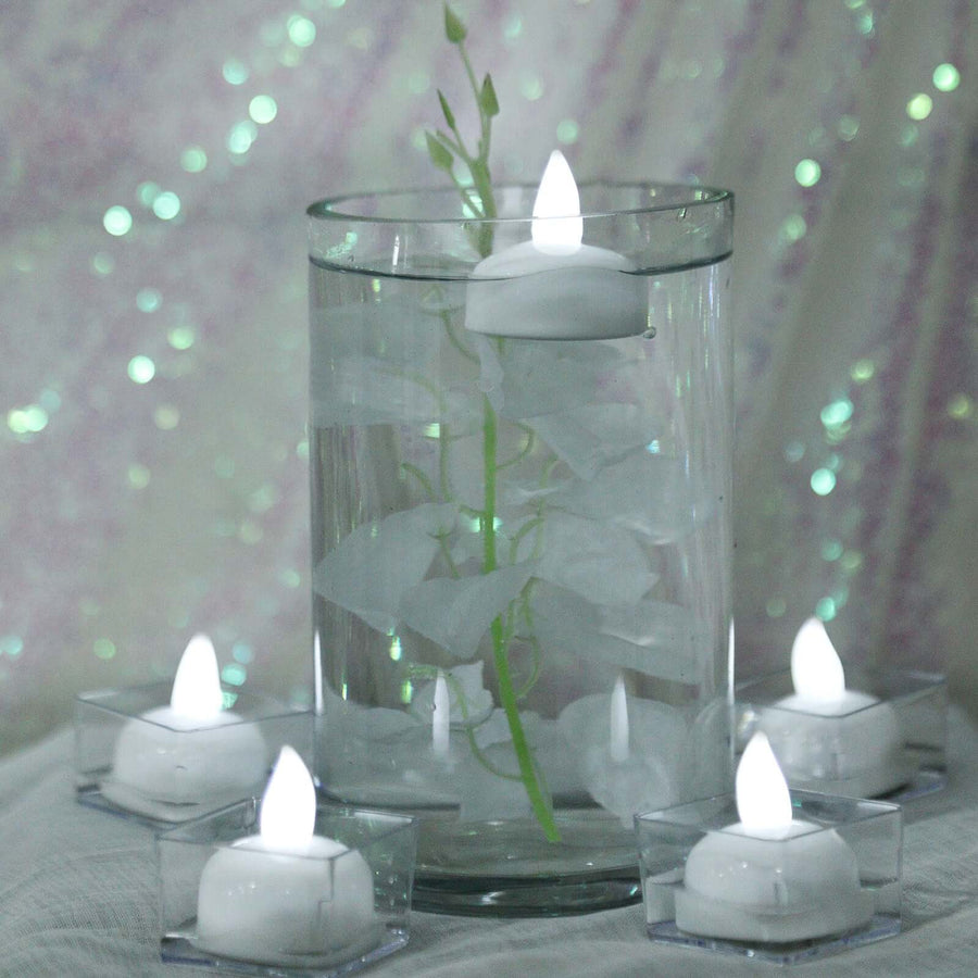 12Pack LED Floating White Tea lights Waterproof Flameless Candles