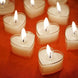 12 Pack | Mini White Heart Shaped Tealight Candles, Valentines Decor