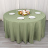 120inch Eucalyptus Sage Green 200 GSM Seamless Premium Polyester Round Tablecloth
