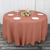 120inch Terracotta 200 GSM Seamless Premium Polyester Round Tablecloth