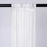 12ft Long White Silk String Tassels Backdrop Party Curtains#whtbkgd