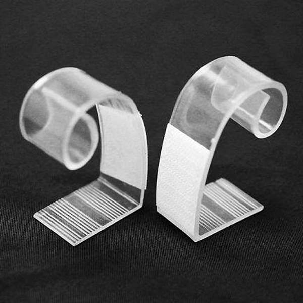 Adjustable plastic table skirt clips
