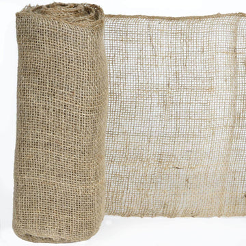 12"x10 Yards Natural Jute Burlap Fabric Roll, DIY Craft Fabric