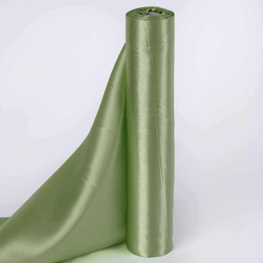 12Inchx10yd | Sage Green Satin Fabric Bolt, DIY Craft Wholesale Fabric