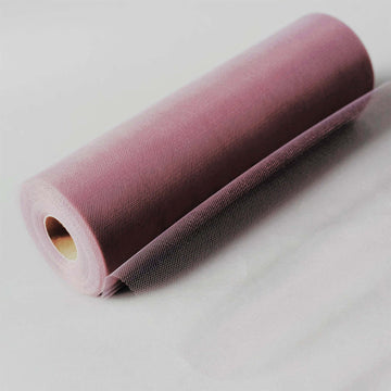 12"x100 Yards Violet Amethyst Tulle Fabric Bolt, Sheer Fabric Spool Roll For Crafts