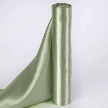 12"x10yd Dusty Sage Green Satin Fabric Bolt, DIY Craft Wholesale Fabric