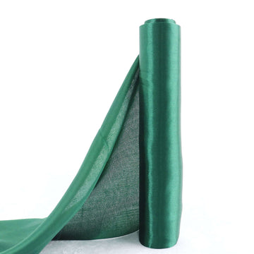 12"x10yd Hunter Emerald Green Satin Fabric Bolt, DIY Craft Wholesale Fabric