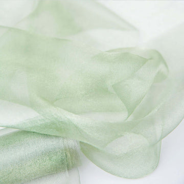 12"x10yd Sage Green Sheer Chiffon Fabric Bolt, DIY Voile Drapery Fabric