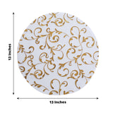 10 Pack Metallic Gold Sheer Organza Dining Table Mats with Embossed Foil Flower Design