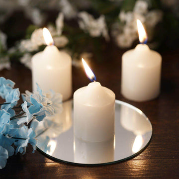 13-Pack Votive Candles Mini Design White - Multi-Purpose Candle Decor for Events 2"