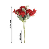 3 Pack | 14inch Red Artificial Silk Carnation Flower Arrangements