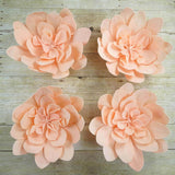 4 Pack | 16inch Blush / Rose Gold Real-Like Soft Foam Craft Daisy Flower Heads