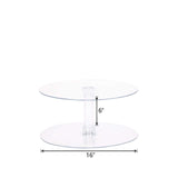 16inch Round 2-Tier Clear Acrylic Cake Stand Set & Cupcake Dessert Holder