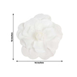 4 Pack | 16inch Large White Real Touch Artificial Foam DIY Craft Roses