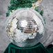 16inches Large Silver Foam Disco Mirror Ball With Hanging Swivel Ring, Holiday Party Decor