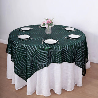 Emerald Green Sequin Table Overlay for Stunning Table Decor