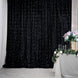 8ftx8ft Black Satin Rosette Event Curtain Drapes, Backdrop Event Panel